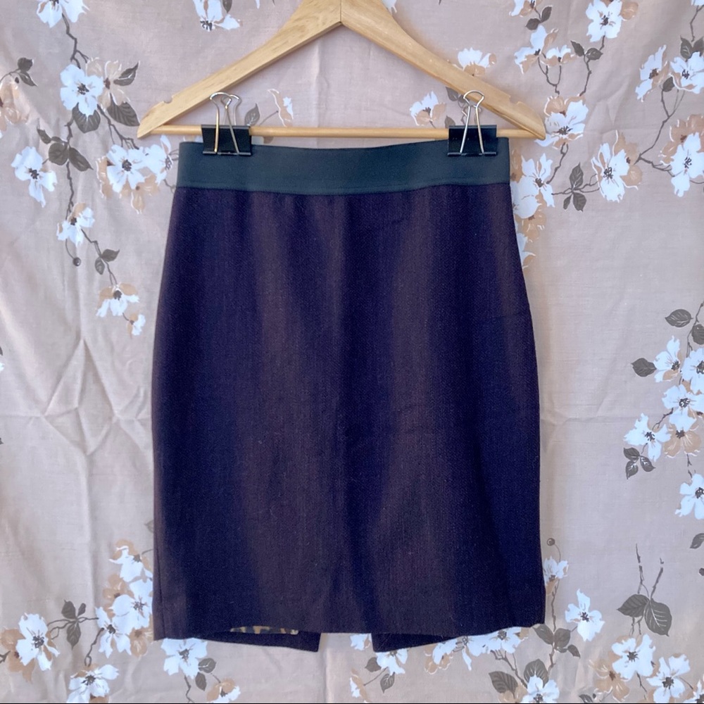 Express Textured Eggplant Mini Skirt - 6